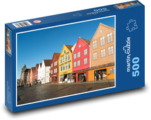Bergen - město v Norsku Puzzle 500 dílků - 46 x 30 cm