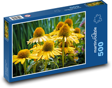 Echinacea - żółty kwiat Puzzle 500 elementów - 46x30 cm