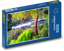 Brücke am Wasserfall Puzzle 500 Teile - 46 x 30 cm