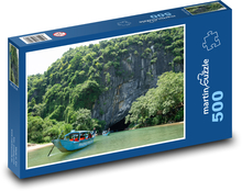 Motorový čln na mori Puzzle 500 dielikov - 46 x 30 cm 