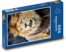 Lev - veľká mačka, zviera Puzzle 500 dielikov - 46 x 30 cm 
