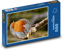 Červenka - vták na vetve Puzzle 500 dielikov - 46 x 30 cm 