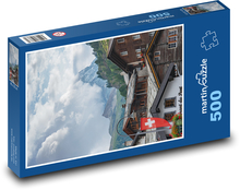 Alpy - hory, dediny Puzzle 500 dielikov - 46 x 30 cm 