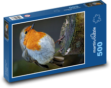 Szminka na pniu - ptak w lesie Puzzle 500 elementów - 46x30 cm