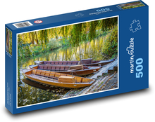 Boote - Boote auf dem Fluss Puzzle 500 Teile - 46 x 30 cm