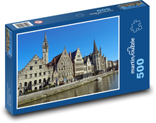 Gent - Belgicko, domy pri rieke Puzzle 500 dielikov - 46 x 30 cm