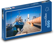 Loď - prístav Puzzle 500 dielikov - 46 x 30 cm 