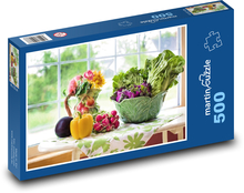 Zelenina - paprika, salát Puzzle 500 dílků - 46 x 30 cm