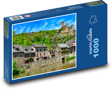 Hrad - budovy, vesnice Puzzle 1000 dílků - 60 x 46 cm