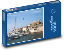 Kroatien - Hafen, Boote Puzzle 1000 Teile - 60 x 46 cm