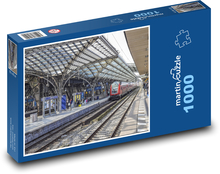 Pociąg na dworcu kolejowym Puzzle 1000 elementów - 60x46 cm
