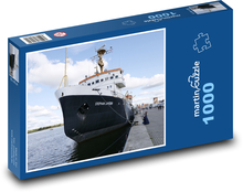 Loď v přístavu - moře Puzzle 1000 dílků - 60 x 46 cm