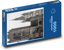 Zvonica Gentu - veža, kostol Puzzle 1000 dielikov - 60 x 46 cm