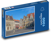 Brémy - Německo, historické centrum Puzzle 1000 dílků - 60 x 46 cm