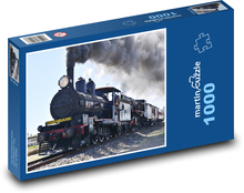 Parní lokomotiva - vlak, železnice Puzzle 1000 dílků - 60 x 46 cm