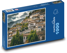 Architektúra - domy na kopci, mesto Puzzle 1000 dielikov - 60 x 46 cm 