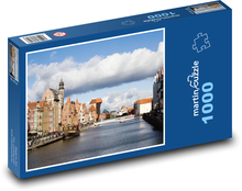 Gdansk - Poland, canal Puzzle 1000 pieces - 60 x 46 cm 