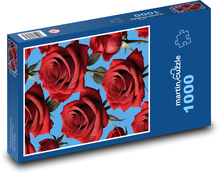 Rote Rosen Puzzle 1000 Teile - 60 x 46 cm