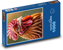 Domácí kohout s červeným hřebínkem Puzzle 1000 dílků - 60 x 46 cm