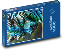 Bunt bemalter Drache Puzzle 1000 Teile - 60 x 46 cm