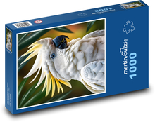 Biely kakadu - krásny vták Puzzle 1000 dielikov - 60 x 46 cm 