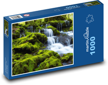 Kaskady wodospadów w przyrodzie Puzzle 1000 elementów - 60x46 cm