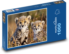 Chicks of cheetahs Puzzle 1000 pieces - 60 x 46 cm 