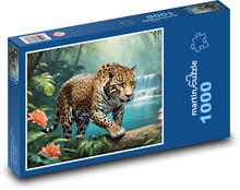 Jaguar im Dschungel Puzzle 1000 Teile - 60 x 46 cm