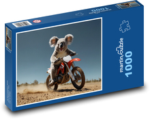 Koala Bear jeździ na motocyklu Puzzle 1000 elementów - 60x46 cm