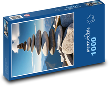 Pyramid of stones on the beach Puzzle 1000 pieces - 60 x 46 cm 
