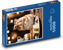 Křeček pije kávu  Puzzle 1000 dílků - 60 x 46 cm