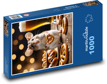 Maus und Brezeln Puzzle 1000 Teile - 60 x 46 cm