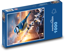 Ptáček - modrina sýkorky Puzzle 1000 dielikov - 60 x 46 cm 