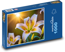 Květ bílé lilie Puzzle 1000 - 60x46 cm