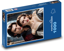 Zamilovaný pár - muž a žena Puzzle 1000 dílků - 60 x 46 cm