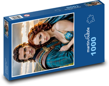 Portrét muže a ženy Puzzle 1000 dílků - 60 x 46 cm