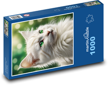 Zelenooká mačka Puzzle 1000 dielikov - 60 x 46 cm 