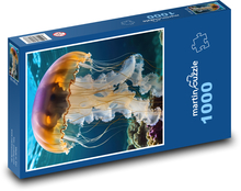 Jellyfish stinging nettle in the sea Puzzle 1000 pieces - 60 x 46 cm 