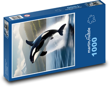 Velryba vyskakující z moře Puzzle 1000 dílků - 60 x 46 cm