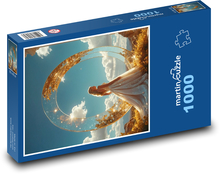 Eine Frau in einem schönen Kleid Puzzle 1000 Teile - 60 x 46 cm