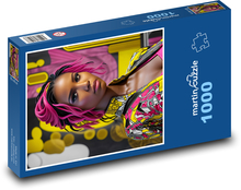 Portrét ženy  Puzzle 1000 dílků - 60 x 46 cm