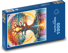Kolorowe drzewo Puzzle 1000 elementów - 60x46 cm