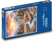 Fluss fließt durch die Landschaft Puzzle 1000 Teile - 60 x 46 cm