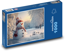 Snowman and snow Puzzle 1000 pieces - 60 x 46 cm