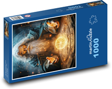 Kúzelník a veštecká guľa Puzzle 1000 dielikov - 60 x 46 cm 