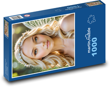 Blonďatá žena Puzzle 1000 dílků - 60 x 46 cm