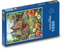 Ogród przy domu Puzzle 1000 elementów - 60x46 cm