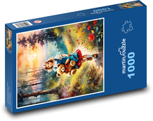 Bábätko s medvedíkom Puzzle 1000 dielikov - 60 x 46 cm 