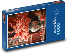 Pivoňky ve váze Puzzle 1000 dílků - 60 x 46 cm