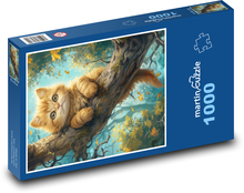 Mačka na strome Puzzle 1000 dielikov - 60 x 46 cm 